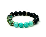 Black & Turquoise Shungite Protection Bracelet | EMF 5G