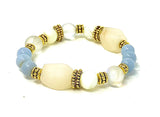 Angelite Power Bracelet with Opal, Quartz, & Mother of Pearl