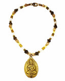 Gold Buddha | EMF/RF 5G Orgonite Protection Pendant | Spiritual Necklace