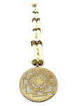 White/Gold Sriyantra Grounding Necklace | EMF/RF 5G