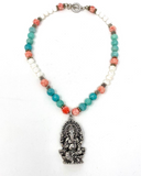 Silver Ganesha in Orgonite | EMF/RF 5G Protection Pendant