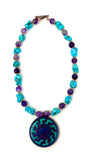Black Sun in Turquoise & Amethyst Creativity Necklace