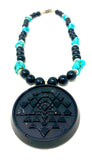 Negative Energy Blocking Turquoise Sriyantra Necklace