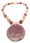 Sriyantra Pink/Gold | EMF/RF 5G Protection Orgonite Pendant | Strength Necklace