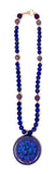 Lapis Lazuli Orgonite Om | EMF 5G Protection Pendant with Lepidolite