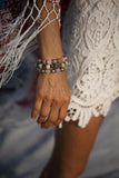 Rose Quartz with Gold Lava Stone | Manifest Love Bracelet