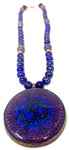 Lapis Lazuli Orgonite Om | EMF 5G Protection Pendant with Lepidolite