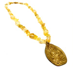 Citrine Cleansing Orgonite Buddha Necklace