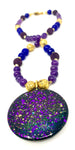 Gold Purple Om Serenity Protection Necklace